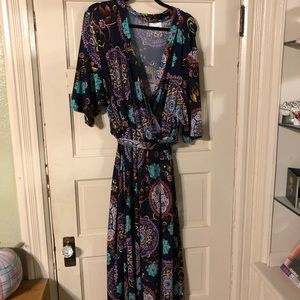 Avenue Faux Wrap Dress